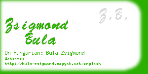 zsigmond bula business card